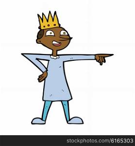 cartoon pointing prince