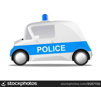 Cartoon police car vector image