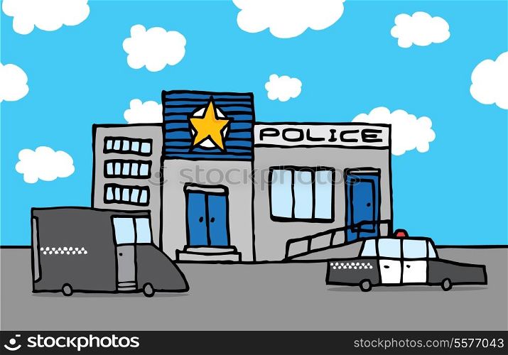 Cartoon police station