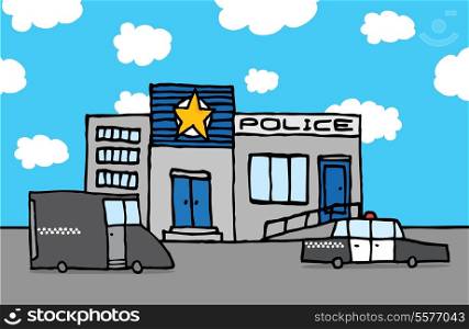 Cartoon police station