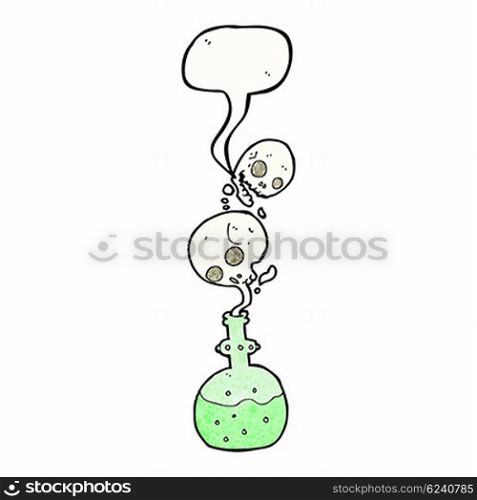 cartoon potion with speech bubble