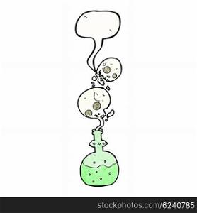 cartoon potion with speech bubble