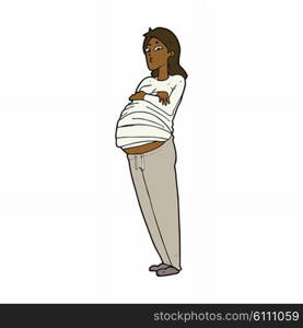 cartoon pregnant woman