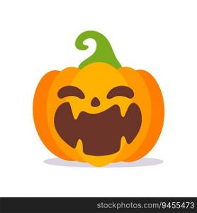 cartoon pumpkin carved ghost face Halloween party night terrors