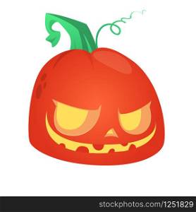 Cartoon pumpkin head. Halloween vector illustration