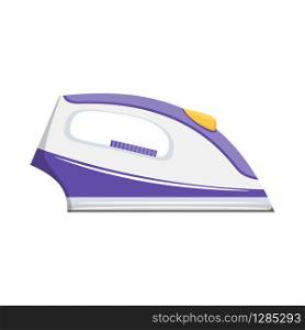 Cartoon purple iron . Vector illustration