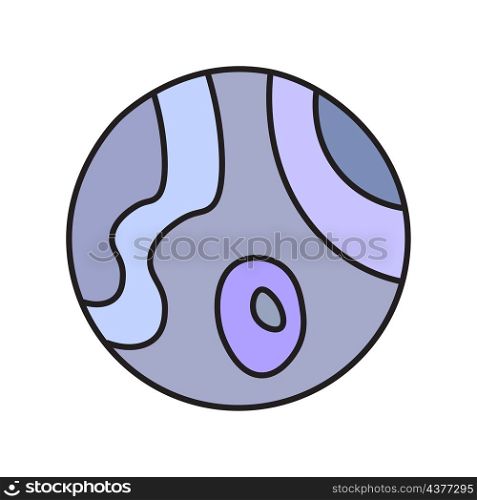 Cartoon purple planet icon. Cosmic space. Funny kid art. Game design element. Flat sign. Vector illustration. Stock image. EPS 10.. Cartoon purple planet icon. Cosmic space. Funny kid art. Game design element. Flat sign. Vector illustration. Stock image.
