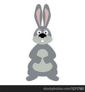 cartoon rabbit on white background