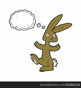 cartoon rabbit with thought bubble