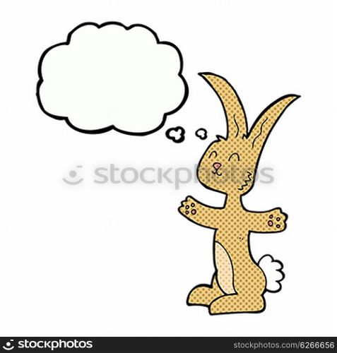 cartoon rabbit with thought bubble