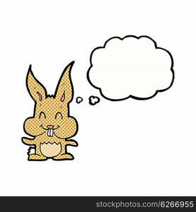 cartoon rabbit with thought bubble