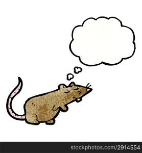 cartoon rat with thought bubble