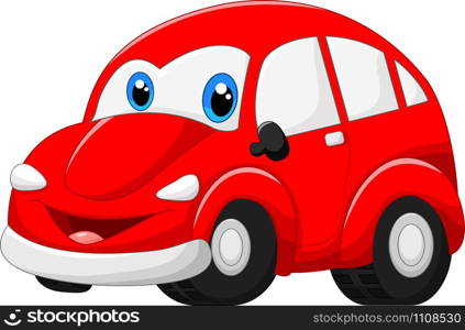 Cartoon red car