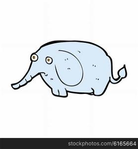 cartoon sad little elephant