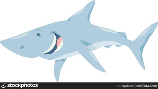 cartoon shark fish animal character. Cartoon Illustration of Funny Shark Fish Sea Animal Character