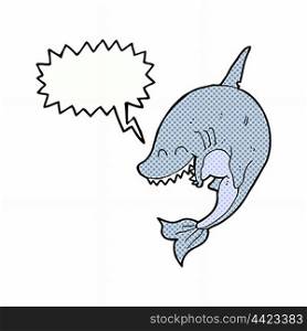 cartoon shark with speech bubble