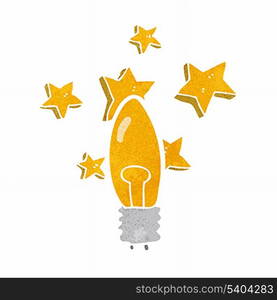 cartoon shining light bulb