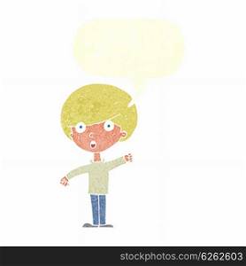 cartoon shocked boy with speech bubble