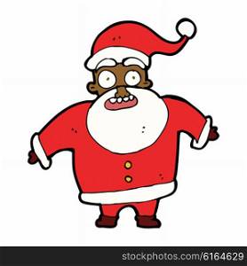 cartoon shocked santa claus