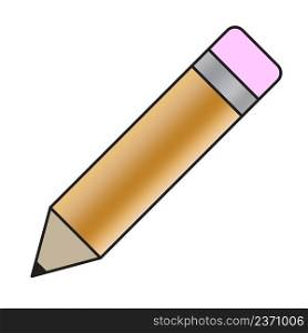 cartoon short pencil on white background. Creative concept. Isolated object. Vector illustration. stock image. EPS 10. . cartoon short pencil on white background. Creative concept. Isolated object. Vector illustration. stock image. 