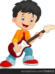Cartoon singing happily while holding a guitar