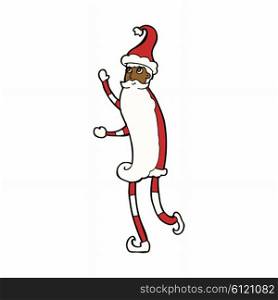 cartoon skinny santa