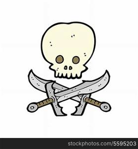 cartoon skull and swords symbol