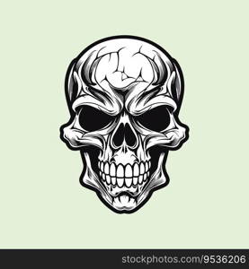 Cartoon Skull Illustration in a Playful Mood