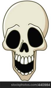 Cartoon skull laughing