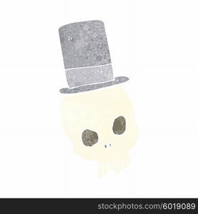 cartoon skull wearing top hat