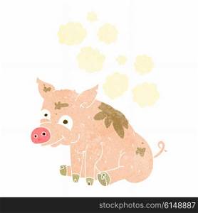 cartoon smelly pig