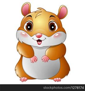 Cartoon smiling hamster