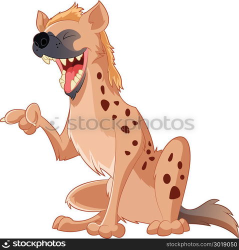 Cartoon smiling Hyena. Vector image of the Cartoon smiling Hyena ...