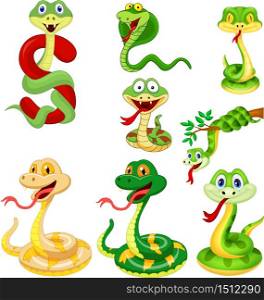 Cartoon snake collection set