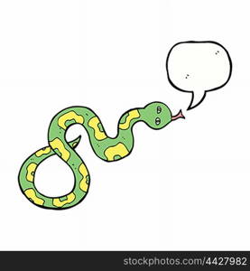 cartoon snake with speech bubble