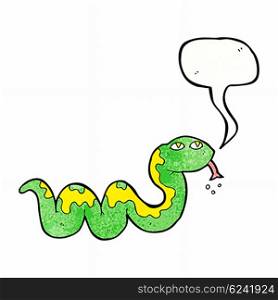 cartoon snake with speech bubble