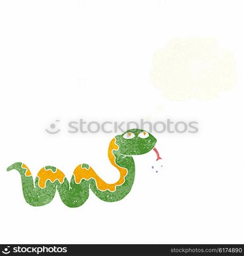 cartoon snake with thought bubble