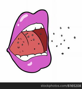 cartoon sneezing mouth