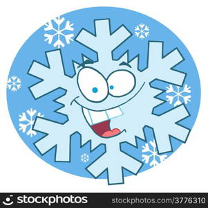 Cartoon Snowflake Character