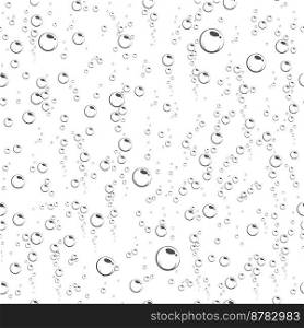 Cartoon soap bubbles seamless pattern. Effervescent oxygen bubbles, bath suds, fizzy soda or drink. Hand drawn vector illustration. Cartoon soap bubbles seamless pattern. Effervescent oxygen bubbles, bath suds, fizzy soda or drink. Hand drawn vector illustration.