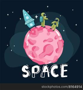 cartoon space backgrounds. Templates for flyers, banners, cards, covers, frames, posters. Vector children’s illustration. The rocket takes off into the sky. Planets and the universe. Game style. cartoon space backgrounds with Astronaut. Templates for flyers, banners, cards, covers, frames, posters. Vector children’s illustration. The rocket takes off into the sky. Planets and the universe. Game style