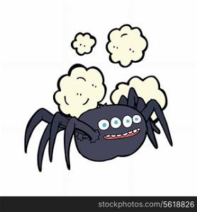 cartoon spooky halloween spider