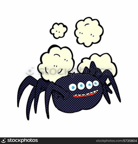 cartoon spooky halloween spider