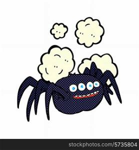 cartoon spooky halloween spider