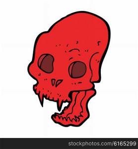 cartoon spooky vampire skull