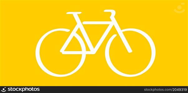 Cartoon sport cyclist with yellow background. Cycling icon. Funny vector bike signs. Sports france tour symbol. Clipart, comic cycling logo or pictogram. Line pattern.