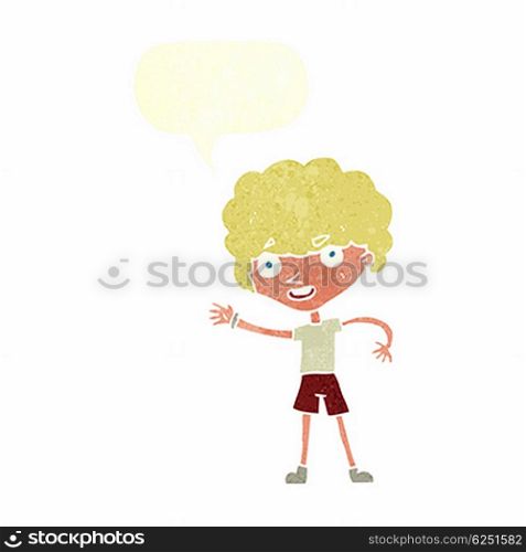 cartoon sporty person with speech bubble
