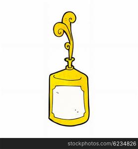 cartoon squirting mustard bottle