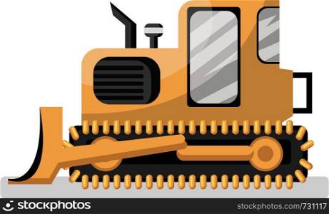 Cartoon style yellow loader vector illustration on white background.