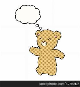 cartoon teddy bear with thought bubble